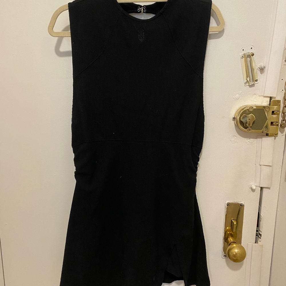 Black Knit Tennis Dress